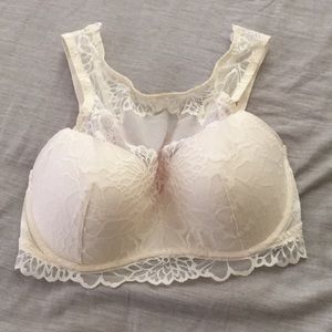 Victoria’s Secret PINK white/cream high neck bra